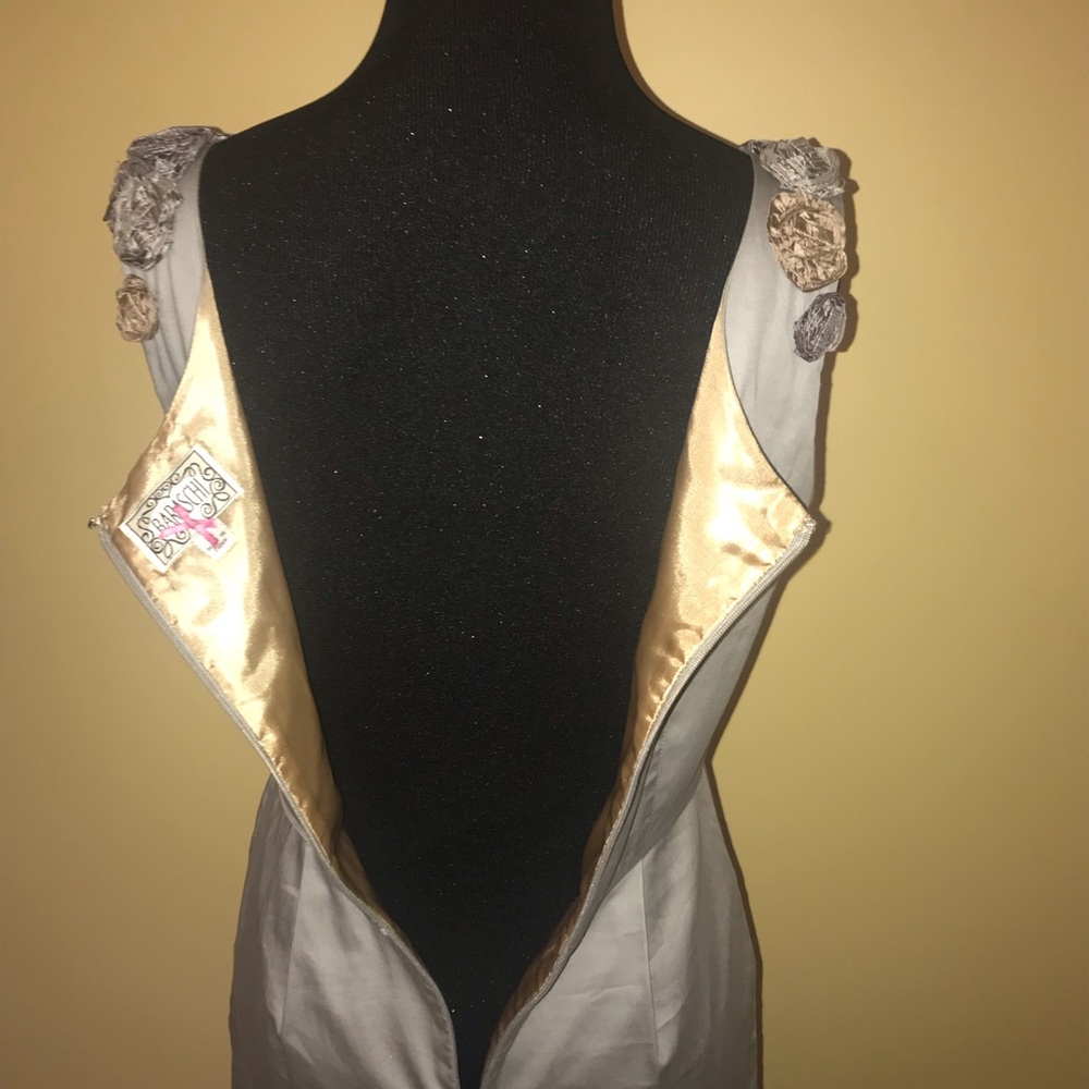 Anthropologie Baraschi  Gray Floral Dress Size 6 - Picture 6 of 9